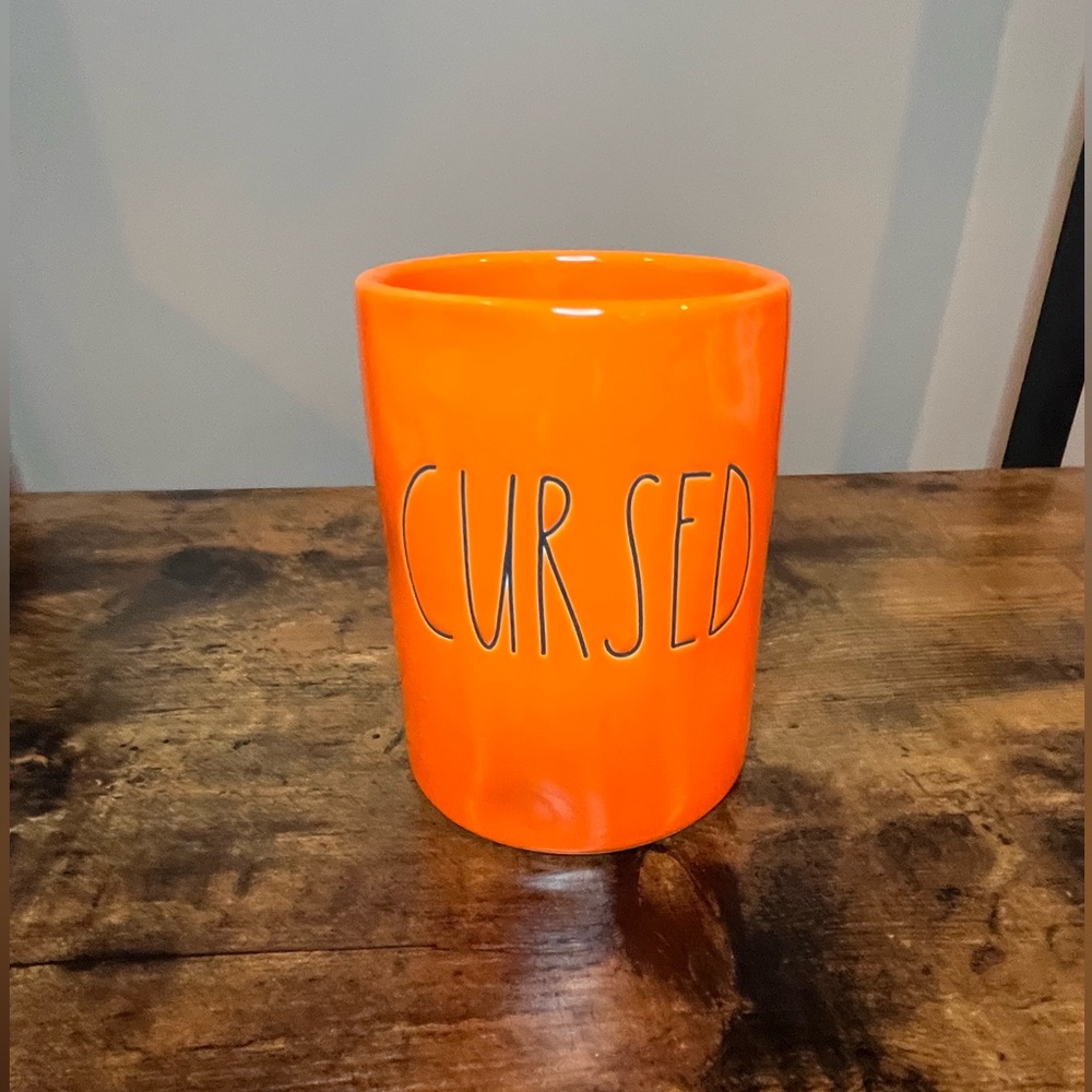 Rae Dunn Halloween Cursed ceramic candle holder
